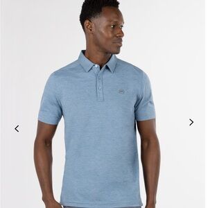 Travis Matthew Zinna Men's Golf Polo Size XL Light Blue Pima Cotton Signature